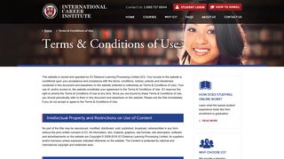 Terms & Conditions - International Career Institute