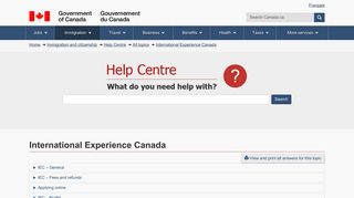 International Experience Canada - Cic.gc.ca