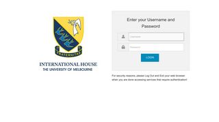 International House: Login