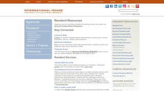 International House, Berkeley: Resident Portal, E-News ...