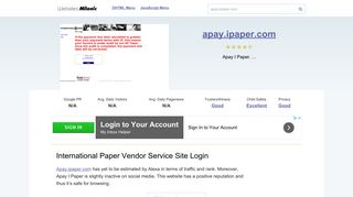 Apay.ipaper.com website. International Paper Vendor Service Site ...