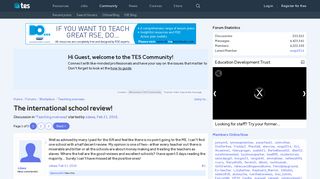 The international school review! | TES Community