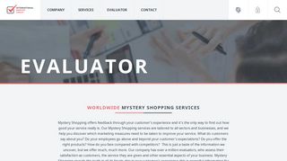Evaluator - Mystery Shopper | INTERNATIONAL SERVICE CHECK