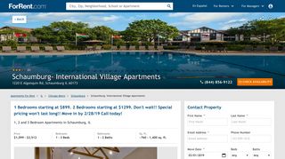 Schaumburg- International Village Apartments For Rent in ...