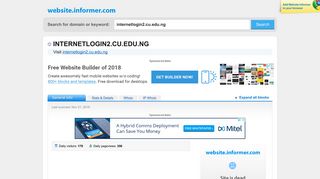 internetlogin2.cu.edu.ng at Website Informer. Visit Internetlogin 2 Cu.