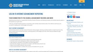 Log on to Internet Advancement Reporting - Northern Star Council