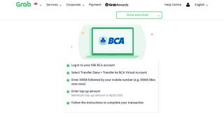 Bank Top Up – BCA – Internet | Grab ID
