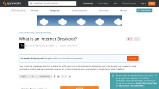 What is an Internet Breakout? - Networking - Spiceworks Community