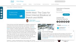 IWAN Wed: The Case for Direct Internet Breakout at Branch and IWAN