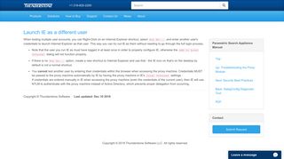 Launch IE as a different user - Support - Thunderstone Software
