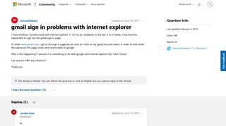 gmail sign in problems with internet explorer - Microsoft Community