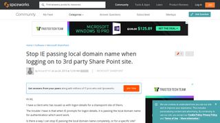 Stop IE passing local domain name when logging on to 3rd party ...