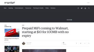 Prepaid MiFi coming to Walmart, starting at $10 for 100MB with no expiry