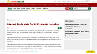 Internet Study Mate for SHS Students Launched - Modern Ghana