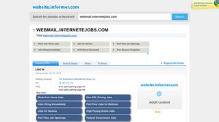 webmail.internetejobs.com at Website Informer. LOG IN. Visit Webmail ...