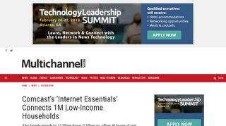 Comcast's 'Internet Essentials' Connects 1M Low-Income Households ...