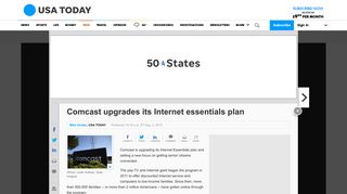 Comcast upgrades its Internet essentials plan - USA Today