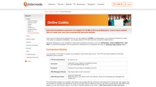 Internode :: Support :: Guides :: Personal Webspace