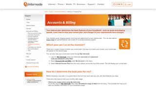 Internode :: Support :: Accounts and Billing :: Viewing or Changing Plan