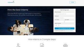 Hire interns | Find interns | Hiring intern | Post internships- Internshala