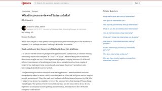 What is your review of Internshala? - Quora