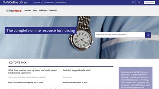 Internurse collection from MAG Online Library