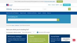 Search Books, Journals, Databases | Library | Royal College of Nursing