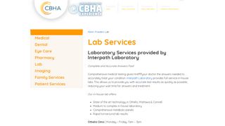 Lab | CBHA Columbia Basin Health Association