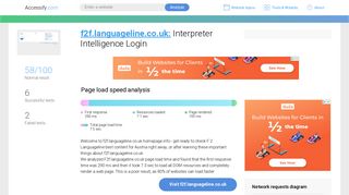 Access f2f.languageline.co.uk. Interpreter Intelligence Login