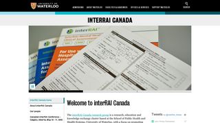 Home | interRAI Canada | University of Waterloo