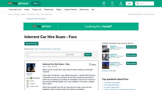 Interrent Car Hire Scam - Faro - Faro Forum - TripAdvisor