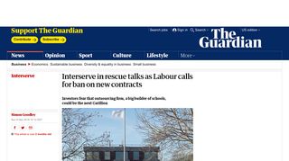 Interserve in rescue talks as Labour calls for ban on new contracts ...