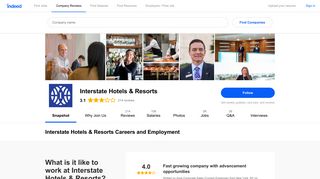 Interstate Hotels & Resorts Careers and Employment | Indeed.com