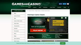 Intertops Classic Casino - Get $25 free EXCLUSIVE here!