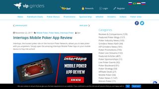 Intertops Mobile Poker App Review - Conducted by VIP-Grinders.com