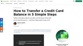 How to Transfer a Credit Card Balance in 5 Simple Steps - NerdWallet