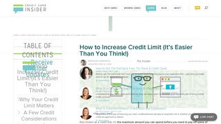How to Increase Credit Limit (It's Easier Than You ... - Credit Card Insider