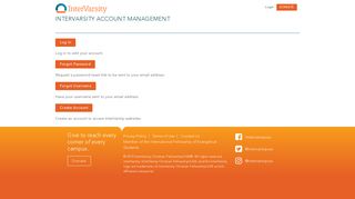 InterVarsity Account Management: Home