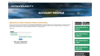 User Login - Inter-Varsity Christian Fellowship of Canada - Give to ...