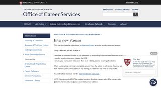 Interview Stream | Office of Career Services