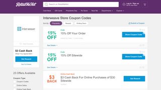 15% Off Interweave Store Coupon, Promo Codes - RetailMeNot