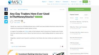 Any Day Traders here ever used InTheMoneyStocks? - Wall Street Oasis