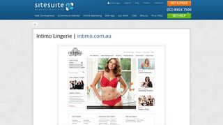 Intimo Lingerie a business website design case study - SiteSuite