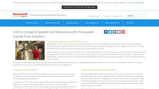 Intimo Lingerie Speeds Up Deliveries with Honeywell Hands Free ...