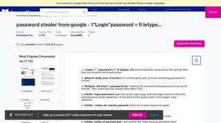 password stealer from google - 1