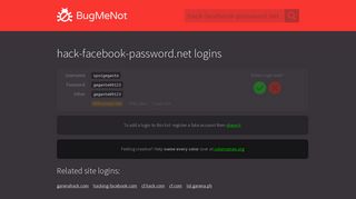 hack-facebook-password.net passwords - BugMeNot