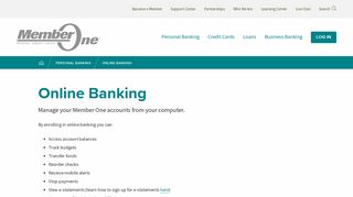 Member One Federal Credit Union | Online Banking