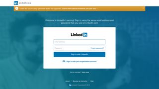 Sign In - LinkedIn Learning