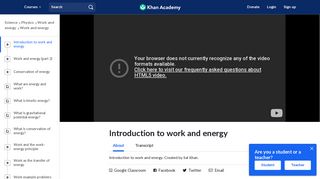 Introduction to work and energy (video) | Khan Academy