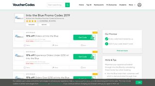 Valid Into the Blue Voucher Codes & Discounts for 2019